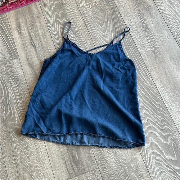 Women's Denim Spaghetti Strap Top - Picture 1 of 4